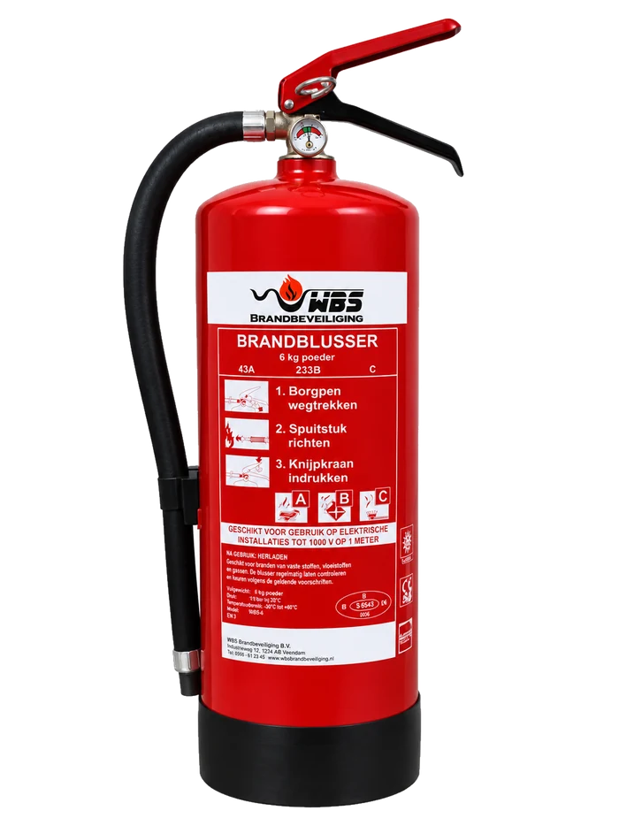 Brandblusser van WBS Brandbeveiliging, 6 kg poeder
